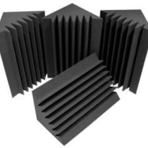 Corner Bass Trap/Absorber - 12&quot; x 12&quot; x 24&quot; Acoustic Sound Foam Kit - SoundProofing and Deadening - Made in the USA!