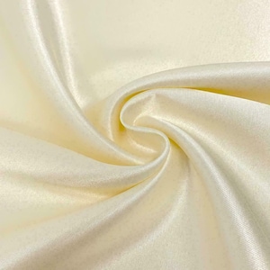 Ivory Stretch Imitation Silk Satin Charmeuse - 2 Way Slight Stretch- 58/60&quot; - (Choose The Quantity)