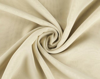 Champagne Hi Multi Chiffon Fabric, Chiffon Fabric By The Yard 58-60"Inch By The Yard