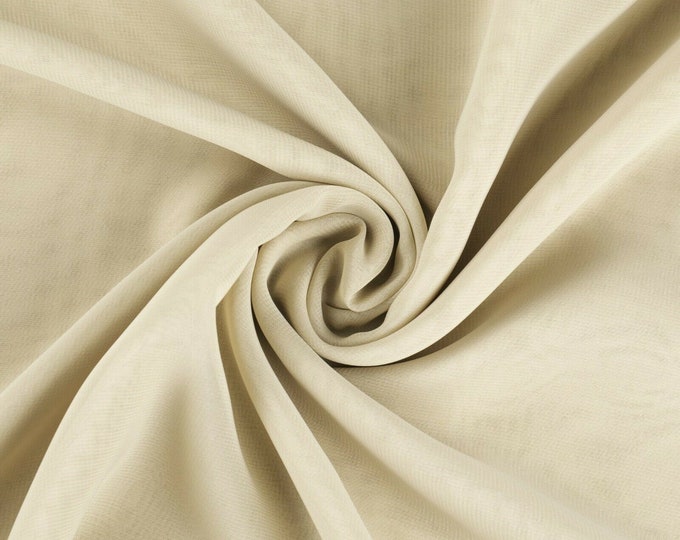Champagne Hi Multi Chiffon Fabric, Chiffon Fabric By The Yard 58-60"Inch By The Yard