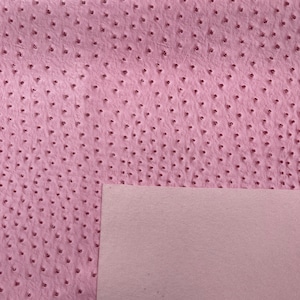 Tapicería de piel sintética de avestruz rosa cortada a medida, tapicería de piel de vinilo con relieve de avestruz, carteras, zapatos, billeteras de 54" de ancho