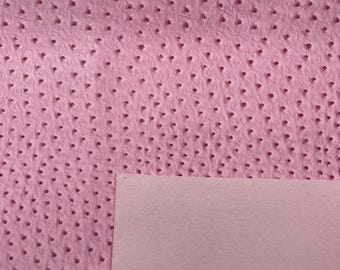 Pink Ostrich Faux Leather Upholstery By The Yard, Ostrich Embossed Vinyl Leather Upholstery, Purses Shoes Wallets 54" Wide