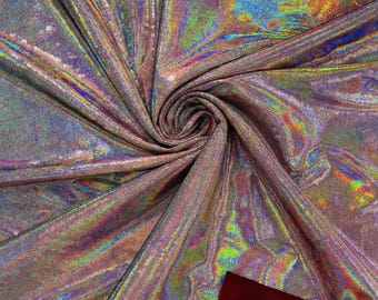 Oil Slick Iridescent Foil Velvet Fabric: Burgundy 4-Way Stretch (60" Wide)