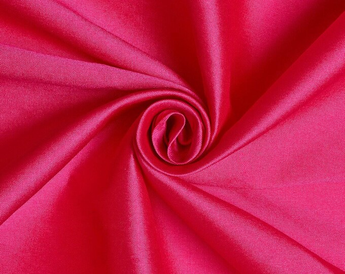 Fuchsia Taffeta Stretch Fabric 2-Way Stretch, Spandex Polyester 58" Wide Sold by The Yard