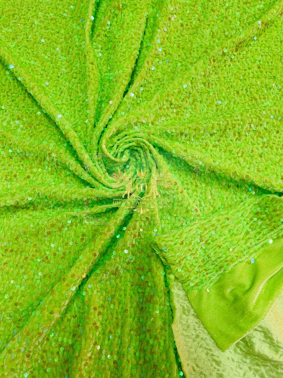 Emerald Green Sequin Fabric by The Yard Soft Velvet Fabric Glitter  Upholstery Fabric Velvet Sequins Fabrics for Crafts Sparkle Material Dress  Fabric