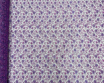 Metallic Lilac Corded Lace Fabric by the yard - Flower Design Embroidered on Mesh Lace Fabric Floral, (Pick a Size)