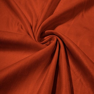 58&quot; Faux Micro Suede Fabric - Dark Orange - Polyester Micro Suede Fabric for Upholstery / Crafts / Costume Sold By The Yard
