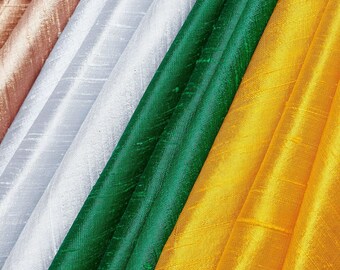 Polyester Dupioni Silk Fabric: Multi-Use Decor, Dress, Curtains - By Yard