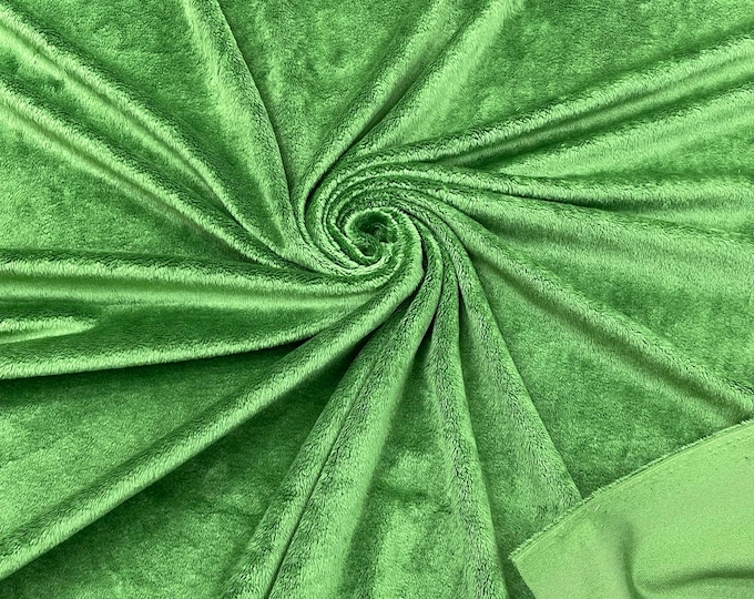 Mint Green Minky Fabric By The Yard, Ultra Soft Fabric, 3.mm Pile, 2 Way Stretch Minky Fabric, 60” Wide Used for Blanket