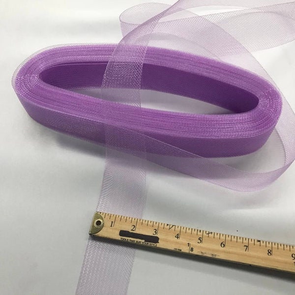 2 Inch Lavender Crinoline Horsehair Braid Trim-Wedding-Bridal-Decorations-Crafts-Sold By The Yard (Choose The Quantity)