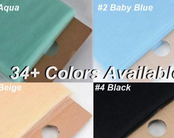 Tulle Mesh Fabric Bolt - 54"Inches Wide by 40 Yards Long (120 ft) Fabric Tulle Bolt for Wedding, Decoration, Dresses