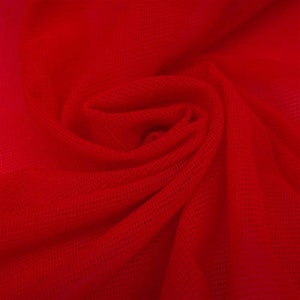 Red Power Mesh Fabric 60&quot; Wide, Sold By The Yard ( Many Colors ) Free Shipping