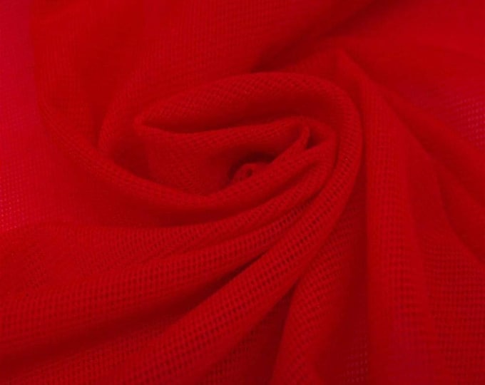 Red Power Mesh Fabric 60" Wide, Sold By The Yard ( Many Colors ) Free Shipping