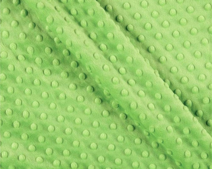 Mia' Fabrics Inc, Lime 58/59" Wide 100 Polyester Minky Dimple Dot Soft Cuddle Fabric by the Yard (Pick a Size)