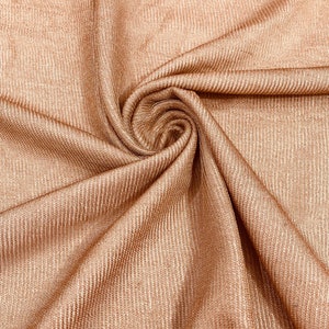Rose Gold Chain Fabric by the yard 58/60&quot; Wide Stretch Faux Metallic Chainmail Faux Chain Fabric