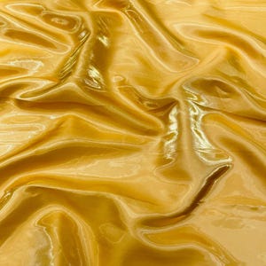 Gold Liquid Crystal Silk satin By The Yard, Liquid Bridal Satin, Water Shine Ultra Glossy Shimmer Bridal Satin, Crystal Reflective Satin