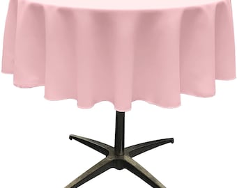 Light Pink Polyester Tablecloth: Wrinkle Resistant Banquet Cloth