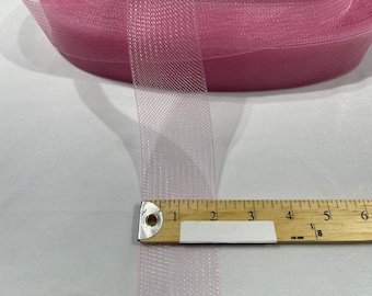 2 Inch Rose Crinoline Horsehair Braid Trim-Wedding-Bridal-Decorations-Crafts-Sold By The Yard (Pick a Size )
