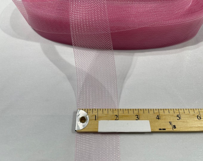 2 Inch Rose Crinoline Horsehair Braid Trim-Wedding-Bridal-Decorations-Crafts-Sold By The Yard (Pick a Size )