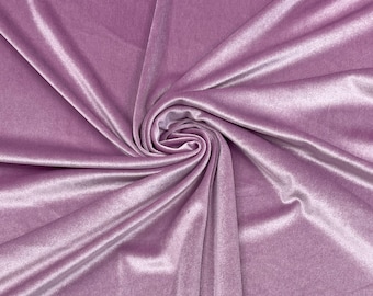 Lilac #2 Stretch Velvet Fabric 60'' Wide, Sewing, Apparel, Costume, Craft {Choose quantity}