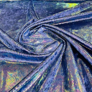 Purple Iridescent Snake Skin On Stretch Velvet - Sold By The Yard - 58&quot;/60&quot; Snake Velvet Spandex Fabric