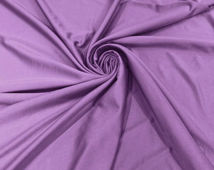 Orchid Shiny Milliskin Nylon Spandex Fabric 4 Way Stretch Prom-Gown-Dress, 58" Wide Sold by The Yard (Pick a Size)