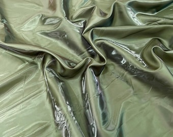 Forest Green Liquid Crystal Satin Fabric: Ultra Glossy Bridal Satin By The Yard