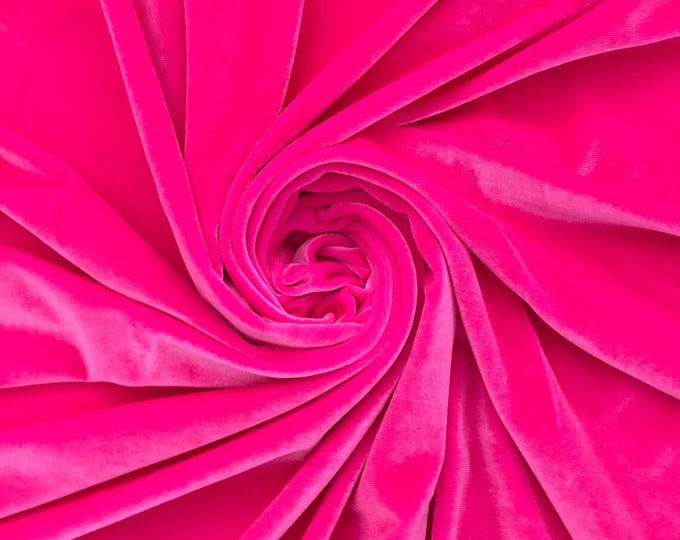 Hot Pink Stretch Velvet Fabric 60'' Wide, Sewing, Apparel, Costume, Craft Mia Fabrics