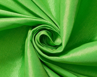 Apple Green Taffeta Stretch Fabric 2-Way Stretch, Spandex Polyester 58" Wide Sold by The Yard