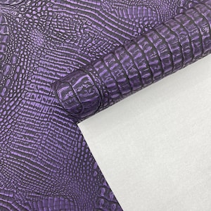 Purple Metallic Caiman Gator Vinyl - Polsterung Kunstleder Vinyl Stoff Schüttgut, geprägte Gator Caiman Stoffpolsterung