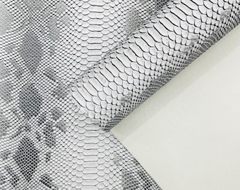 Shadow Faux Viper Snake Skin Vinyl-faux Leather-3D Scales-sold Vinyl For upholstery  By The Yard