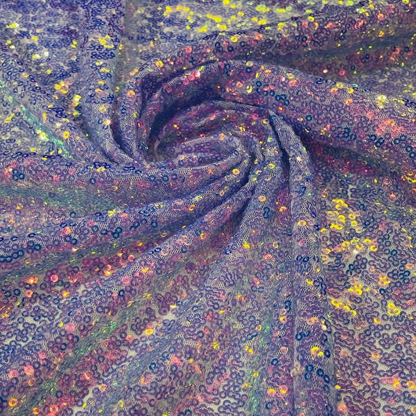 New Lavender Iridescent Sequin Fabric Mini Glitz Sequins, Sequin Fabric Dresses-Nightgowns (Choose The Quantity)