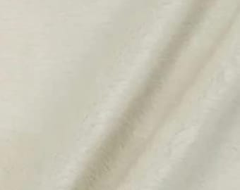 Ivory Minky Fabric By The Yard: Ultra Soft 60" Wide, 3mm Pile