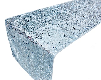 Sequin Taffeta Table Runner: Event Party Wedding Decor (12" x 90")
