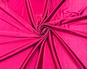 Fuchsia Shiny Polyester Spandex Fabric: 4-Way Stretch, Sold By The Yard