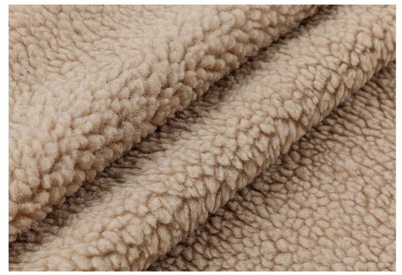 Mia Fabrics Inc Camel Cuddle Minky Sherpa Fleece lamb Wool Design Fabric Sold By The Yard Pick a Size