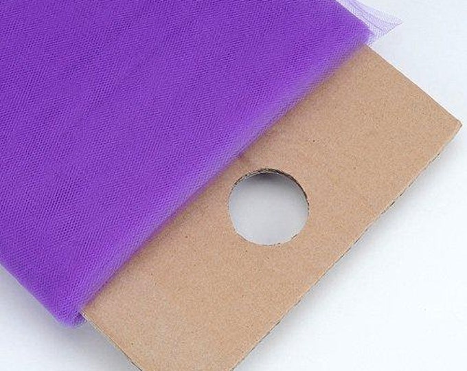 Mia Fabrics Purple 54"Inches Wide by 40 Yards Long (120 ft) Fabric Tulle Bolt for Wedding and Decoration, Bridal Wedding Tulle