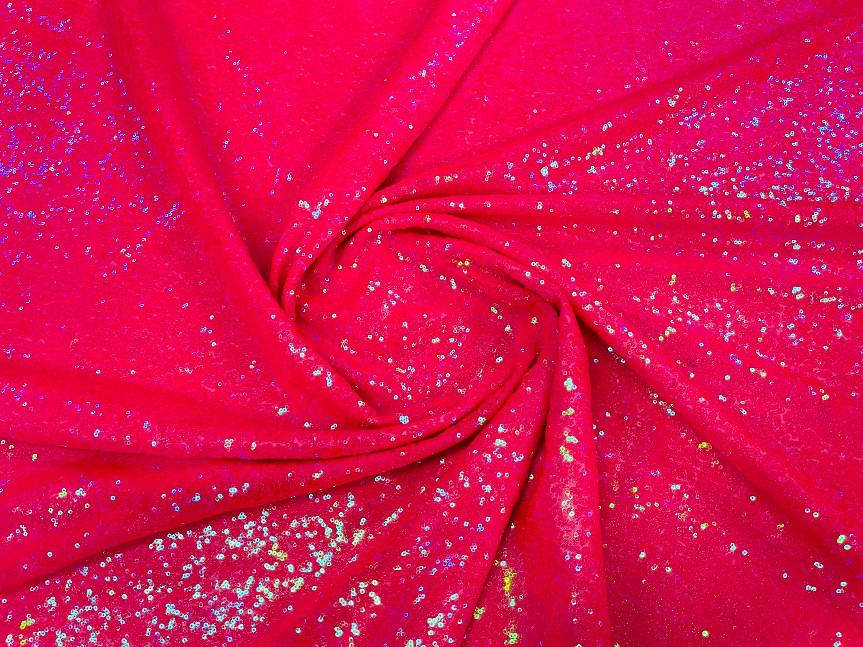 Red Mini Glitz Sequin Fabric