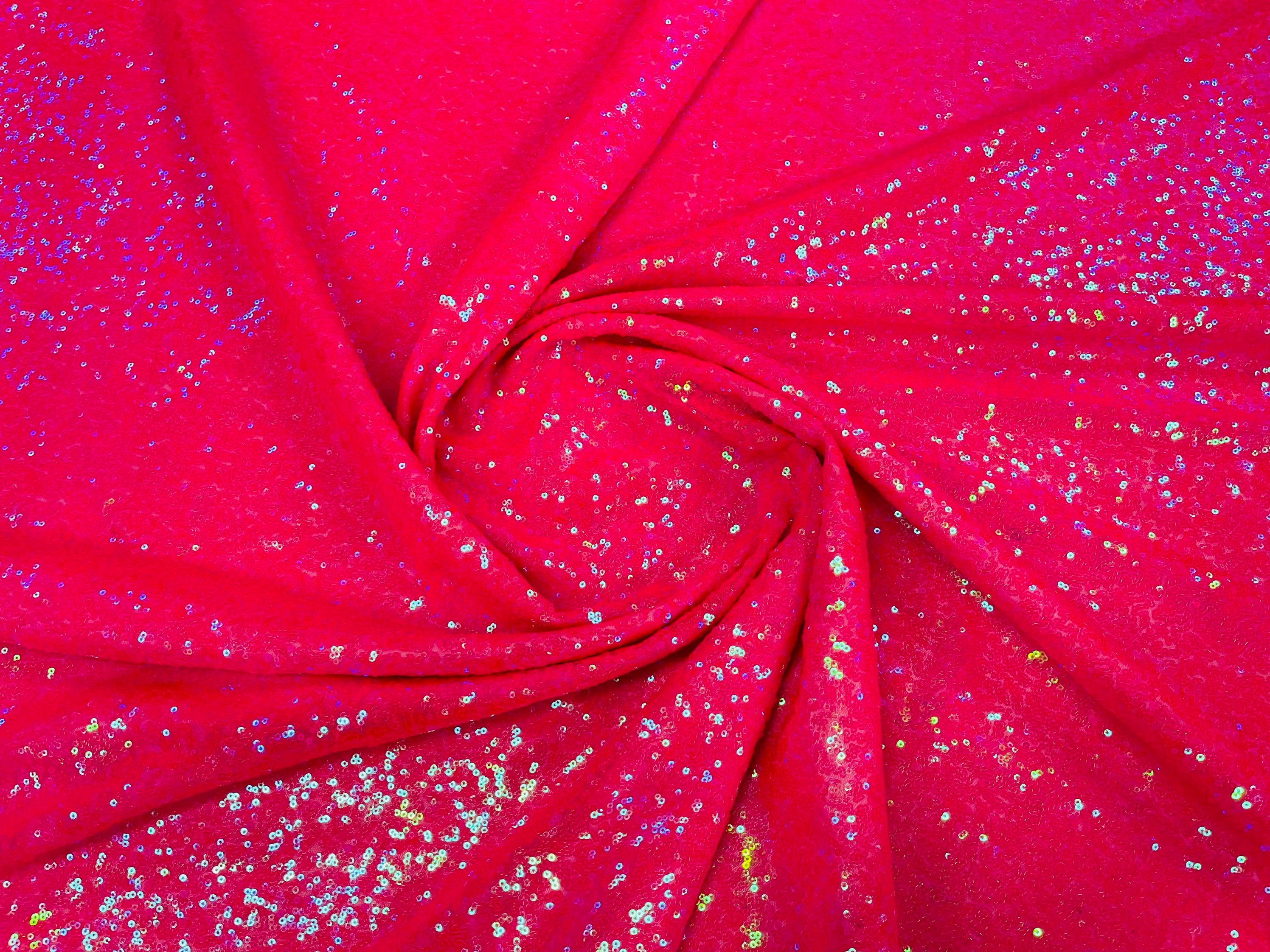 Red Mini Glitz Sequin Fabric