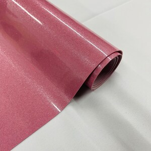 Dusty Pink Sparkle Glitter Upholstery Vinyl Fabric - 54" Width Sold By The Yard