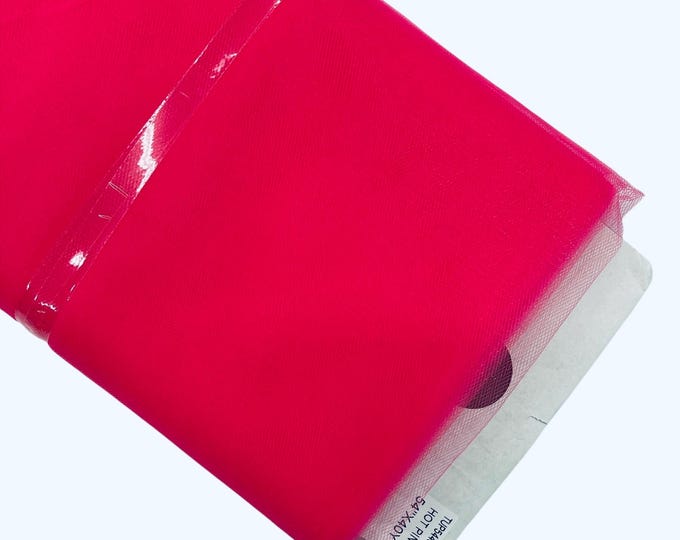Hot Pink Tulle Fabric Bolt: 54" Wide, 40 Yards - Wedding & Decoration