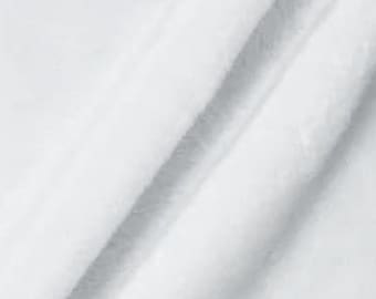 White Minky Fabric By The Yard, 60” Wide, Ultra Soft Fabric, 3.mm Pile, Used for Blanket, Mia' Fabrics Inc