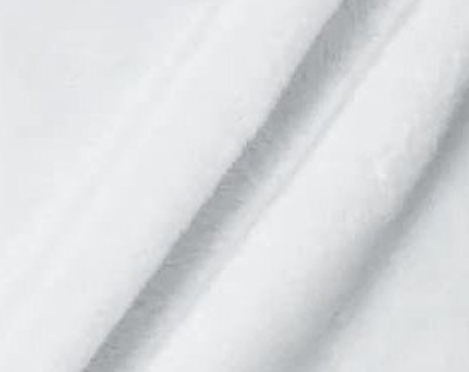 White Minky Fabric By The Yard, 60” Wide, Ultra Soft Fabric, 3.mm Pile, Used for Blanket, Mia' Fabrics Inc