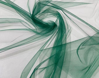 illusion Mesh Fabric | Hunter | 60" Wide, Sold By The Yard