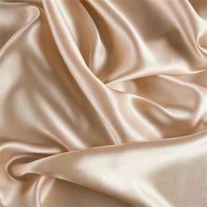 Champagne Stretch Imitation Silk Satin Charmeuse - 2 Way Slight Stretch- 58/60&quot; - (Choose The Quantity)
