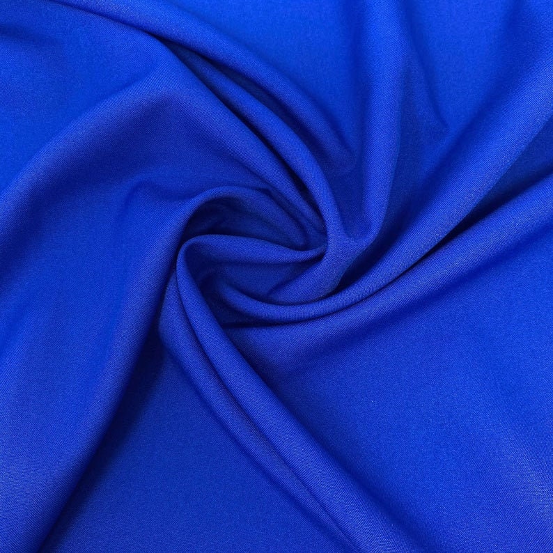 Royal Blue Poly Poplin Fabric Polyester Solid 60'' By The Yard Table Covers Decoration Apparel Choose The Size image 2