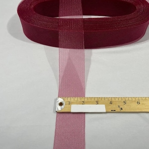 2 Inch Burgundy Crinoline Horsehair Braid Trim-Wedding-Bridal-Decorations-Crafts-Sold By The Yard (Choose The Quantity)
