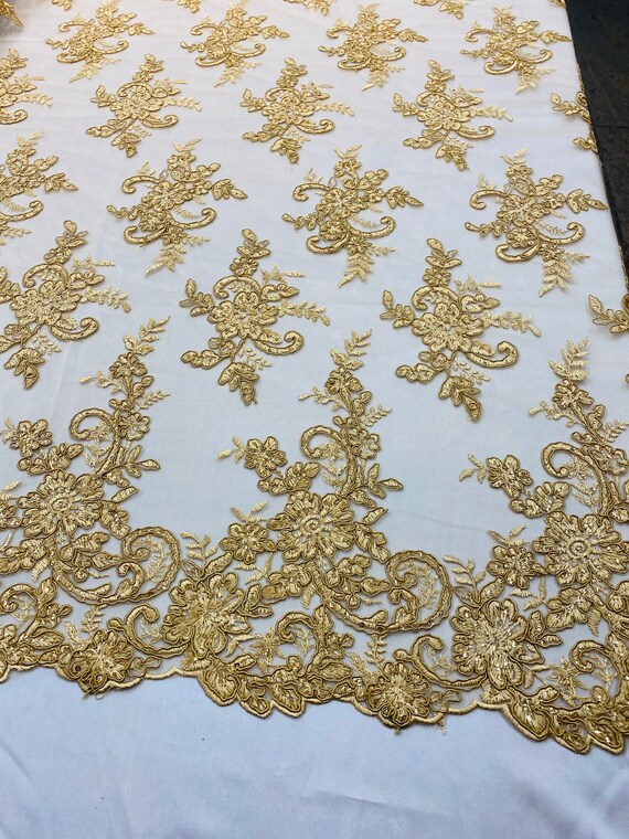 Cinturino In Tessuto Dorato Jacquard D'Oro - 70 Cm X 3,3 Cm - Passamaneria Ricamata Per Cucito E Fai Da Te