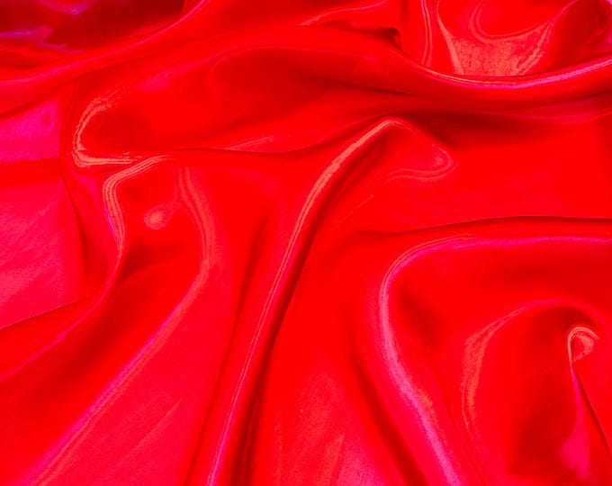 Red Liquid Organza Fabric: Glossy Bridal Organza Apparel Decor, 60" Wide By The Yard
