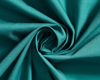 TEAL GREEN 60" Poly Cotton Broadcloth, Fabric by the Yard